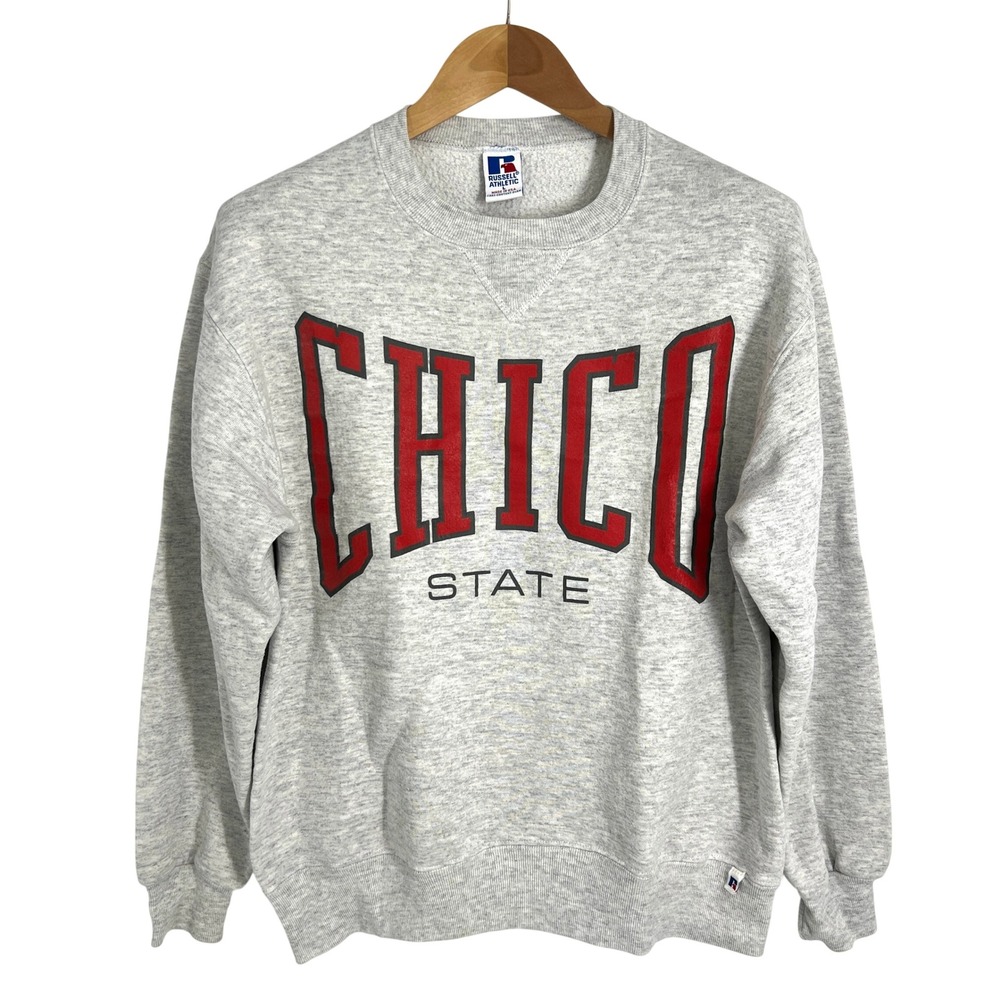 Vintage Russell Athletic Chico State Sweatshirt Gray Large Made in USA Crewneck